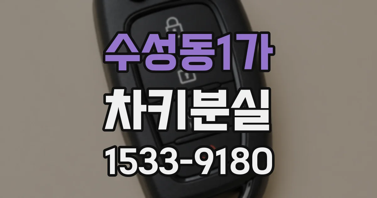 수성동1가 차키분실