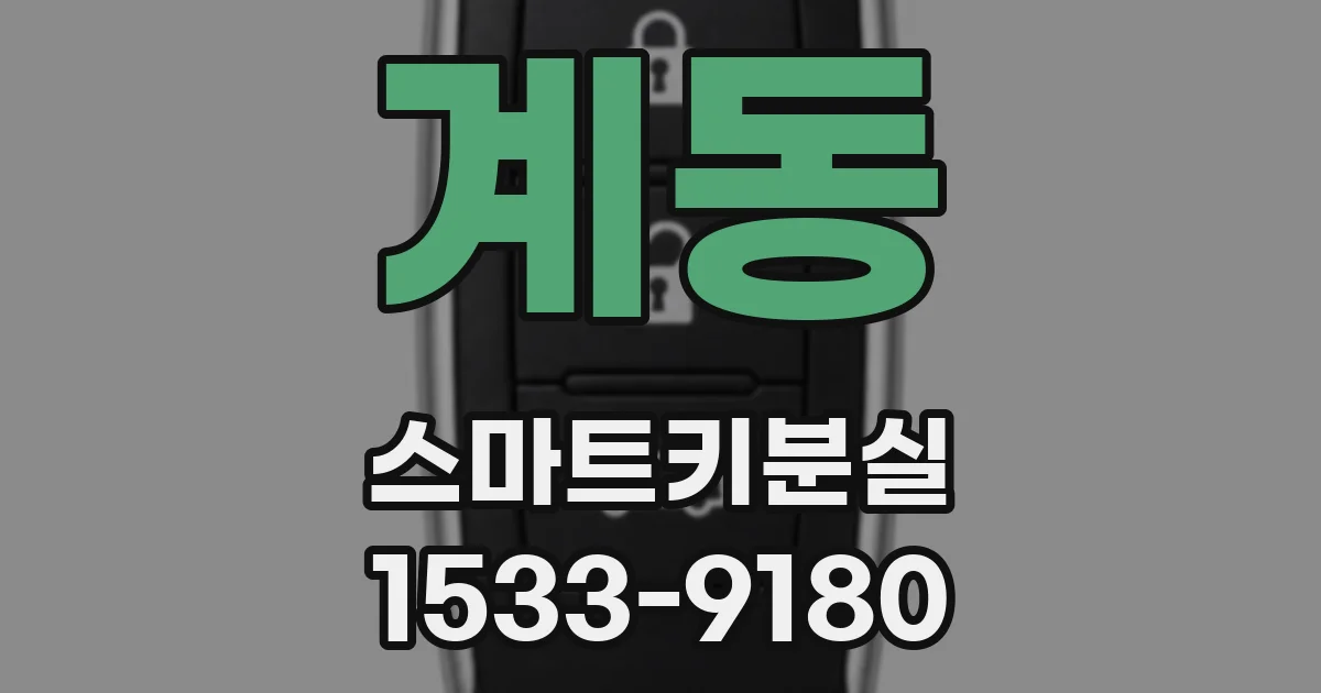 계동 스마트키분실
