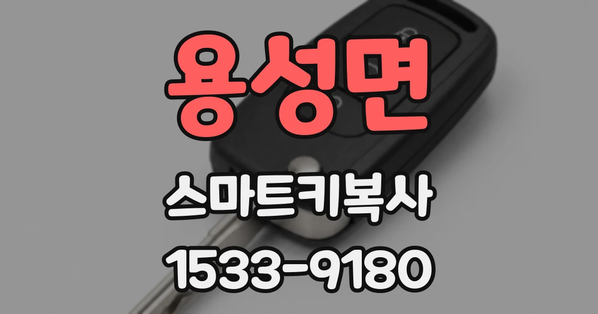 용성면 스마트키복사