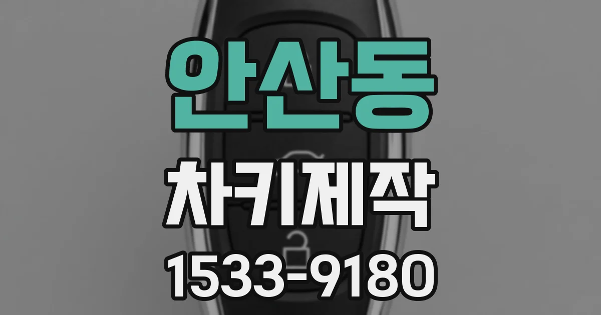안산동 차키제작