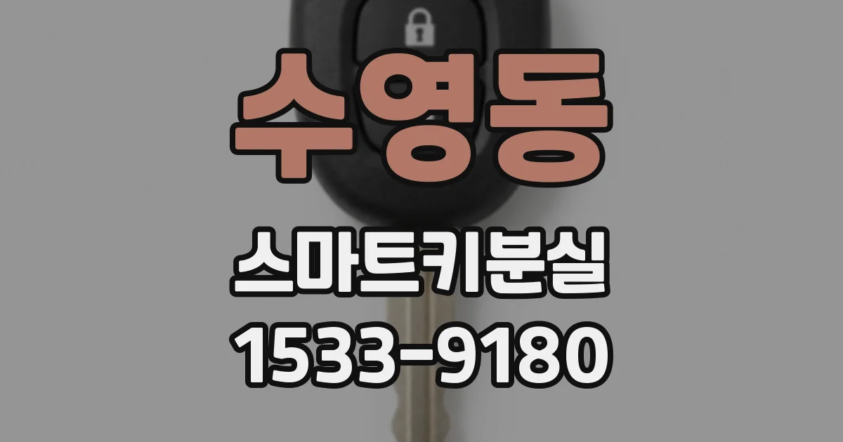 수영동 스마트키분실