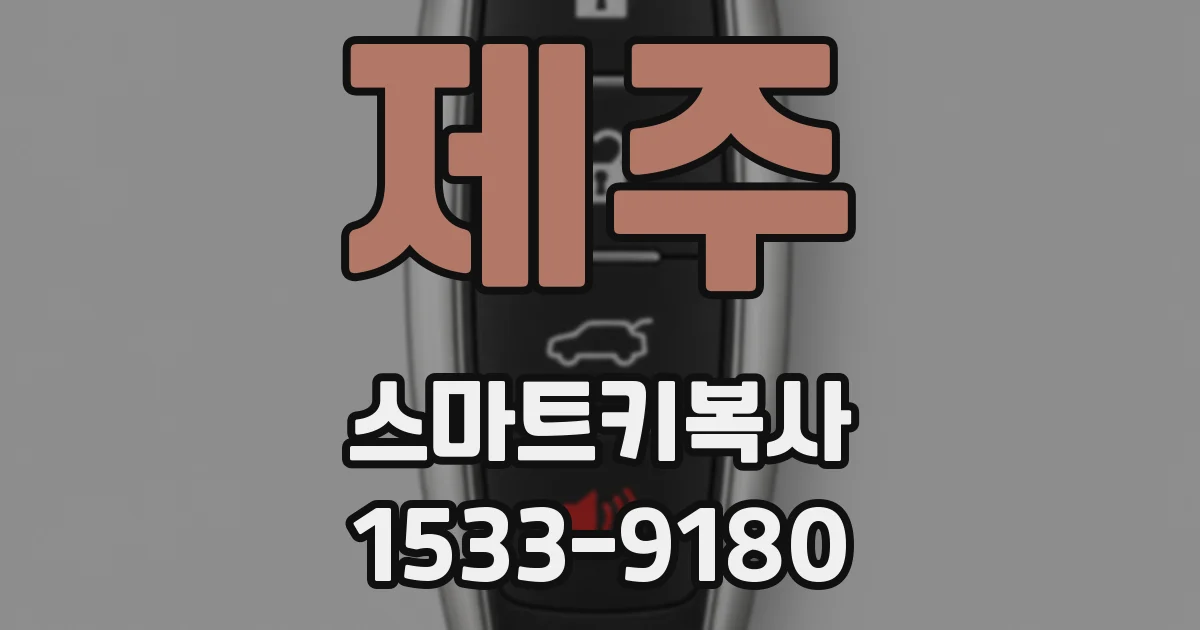 제주 스마트키복사