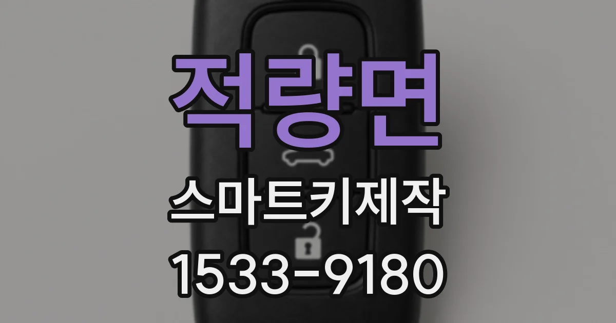 적량면 스마트키제작