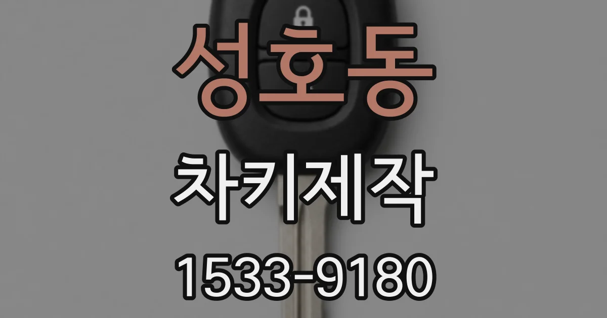 성호동 차키제작
