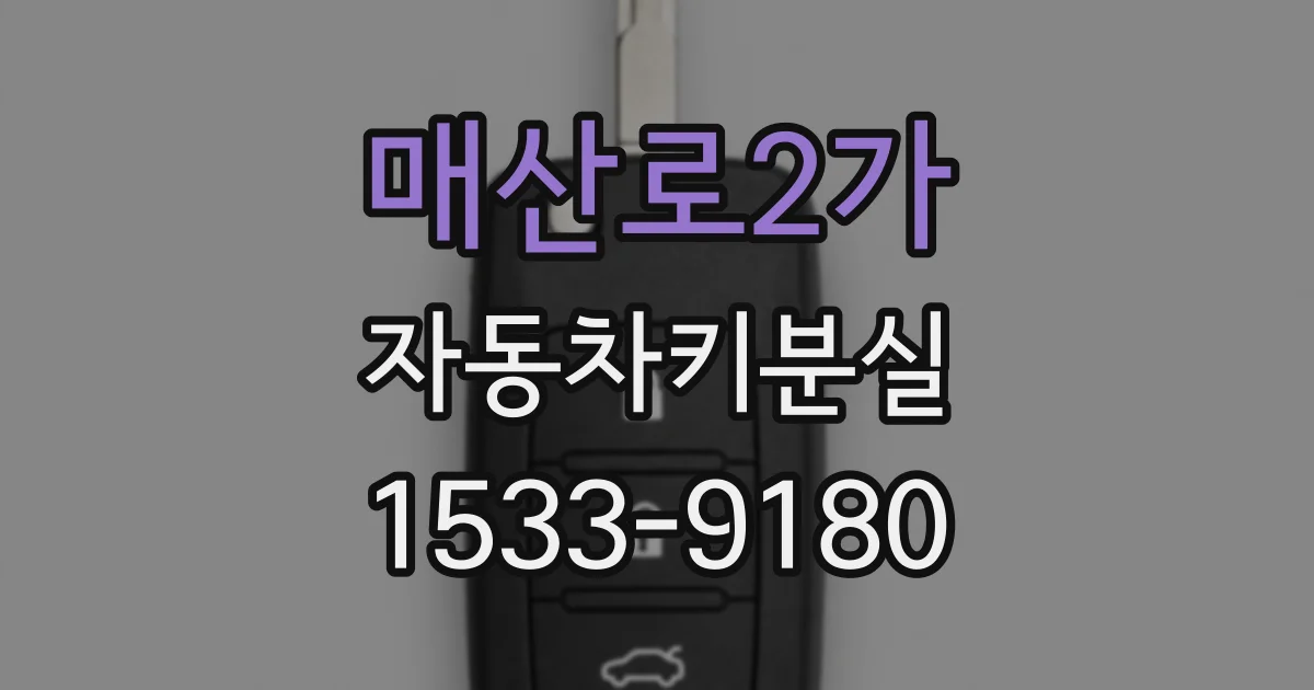 매산로2가 자동차키분실