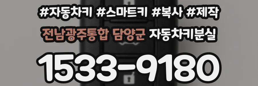 전남광주통합 담양군 자동차키분실