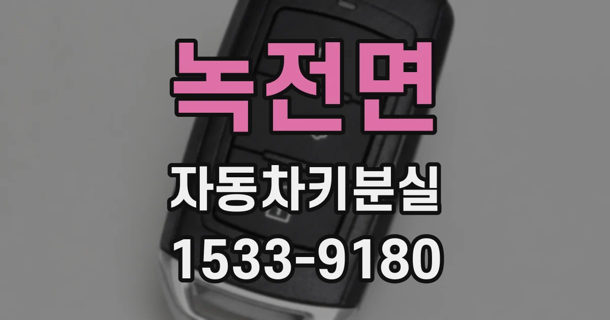 녹전면 자동차키분실