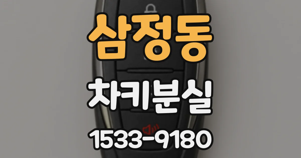 삼정동 차키분실