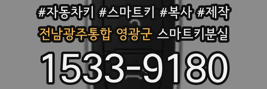 전남광주통합 영광군 스마트키분실