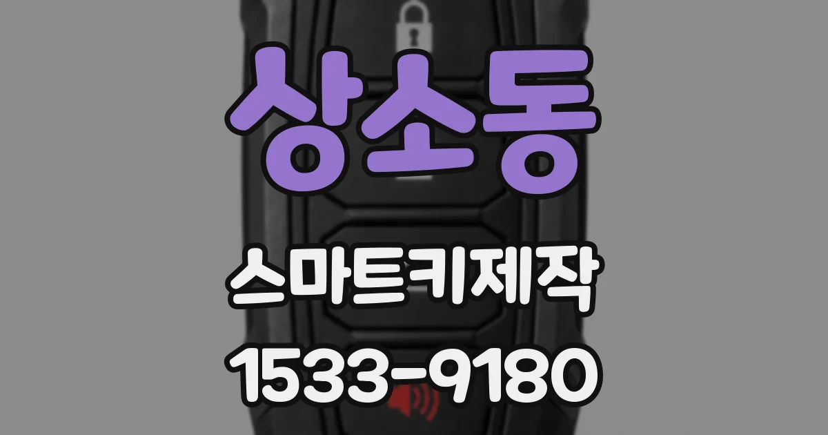 상소동 스마트키제작