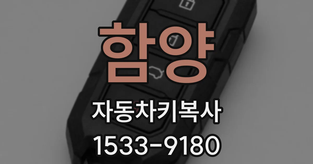 함양 자동차키복사