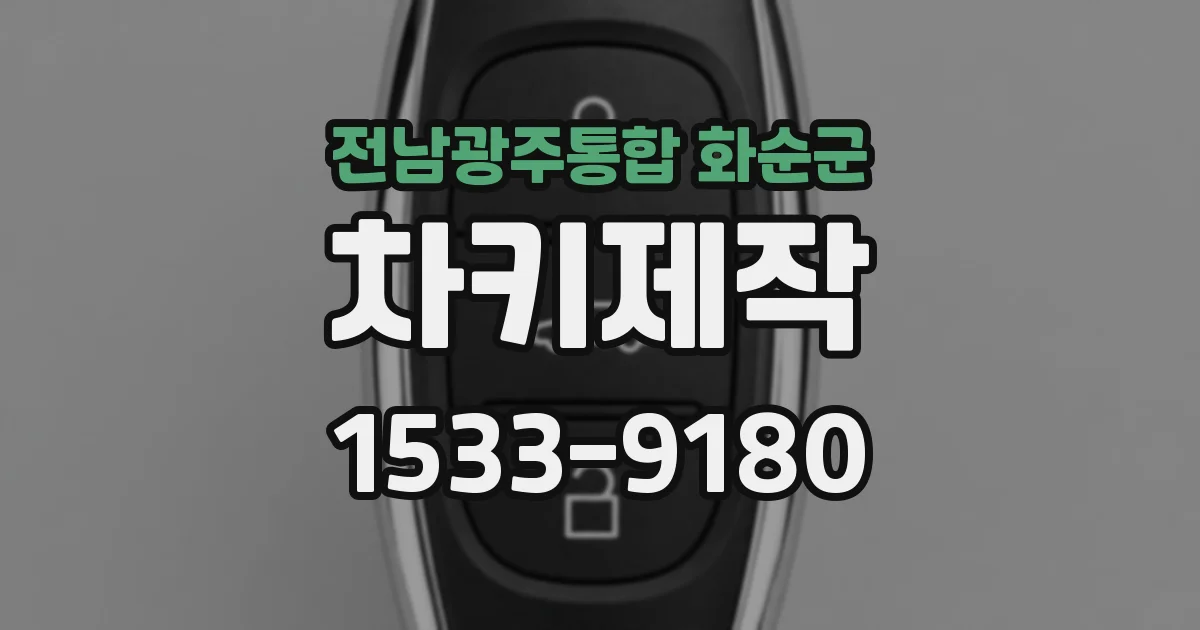 전남광주통합 화순군 차키제작