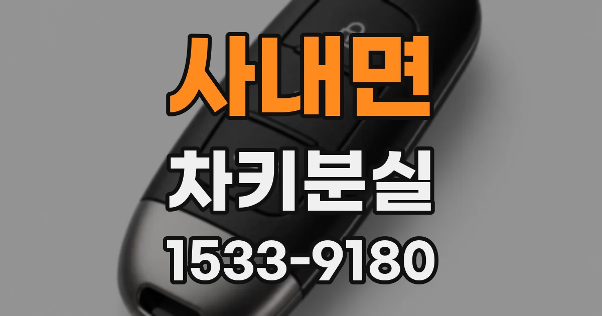 사내면 차키분실