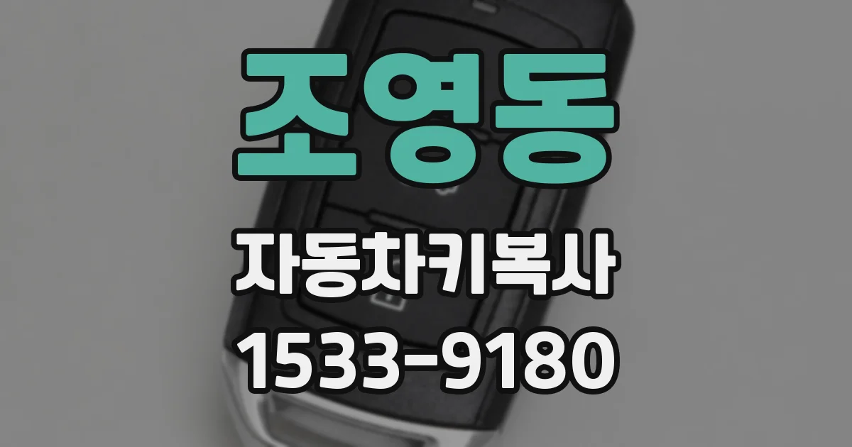 조영동 자동차키복사