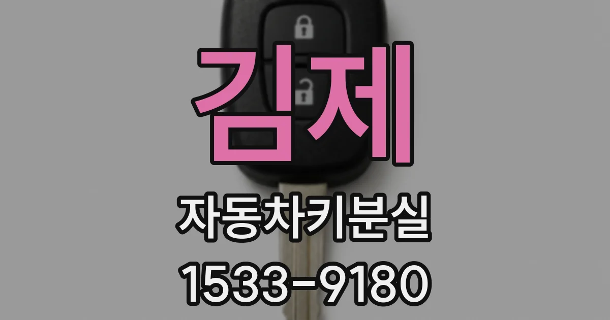 김제 자동차키분실
