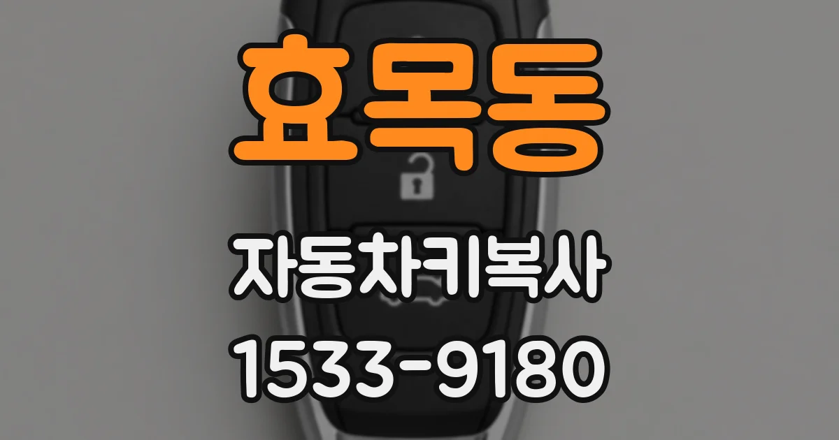 효목동 자동차키복사
