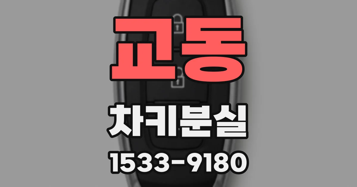 교동 차키분실