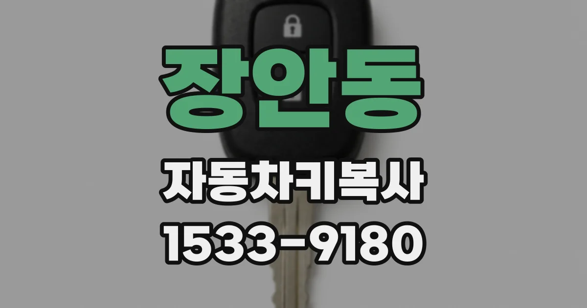 장안동 자동차키복사