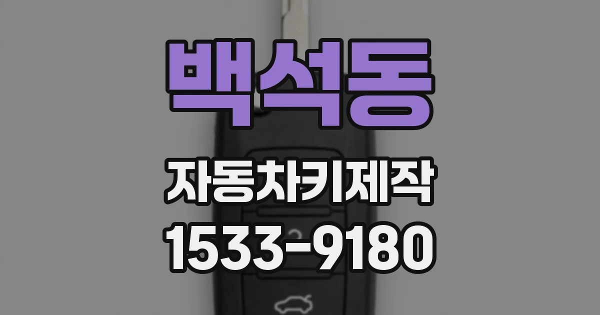 백석동 자동차키제작