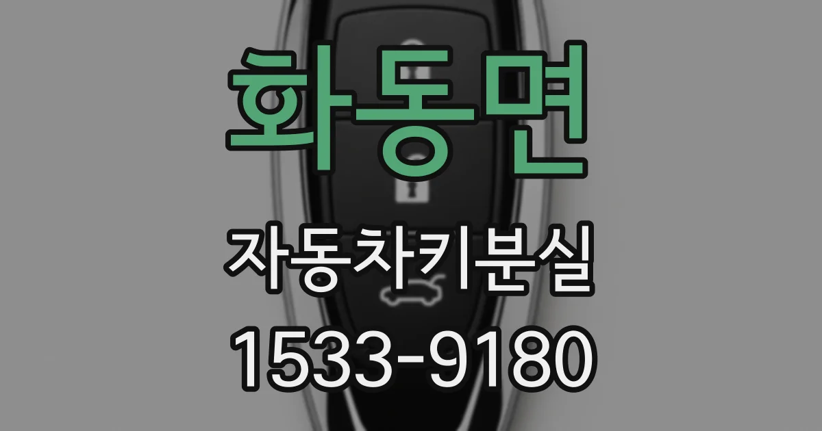화동면 자동차키분실