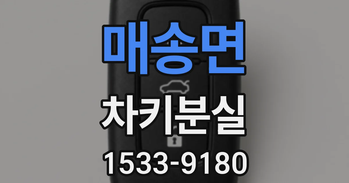 매송면 차키분실
