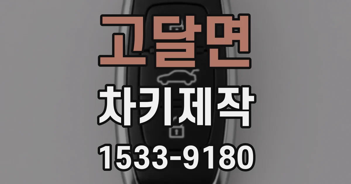 고달면 차키제작