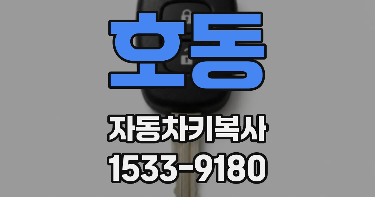 호동 자동차키복사