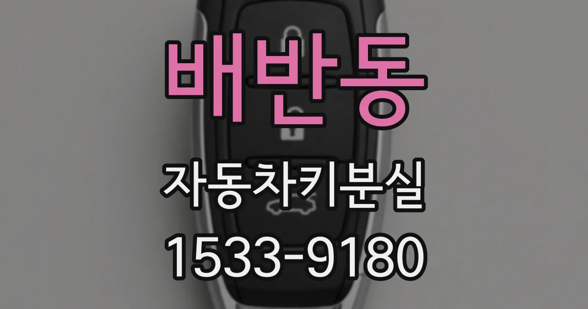배반동 자동차키분실