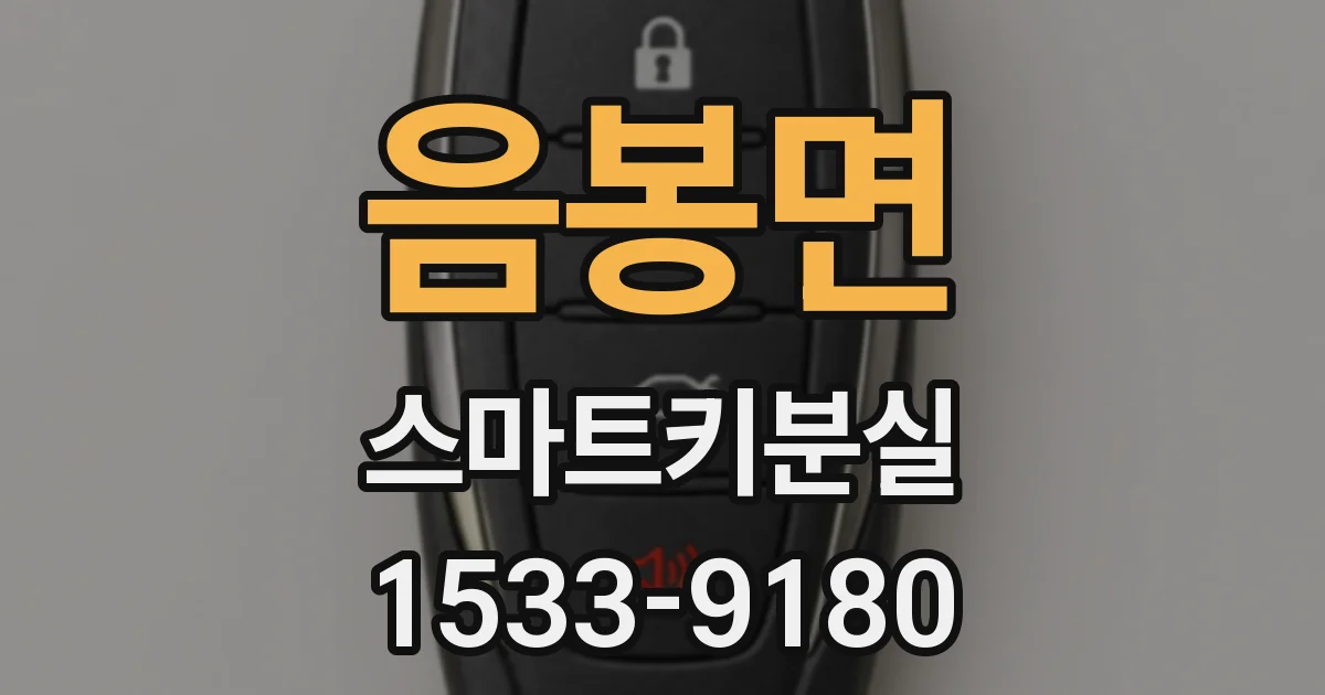 음봉면 스마트키분실