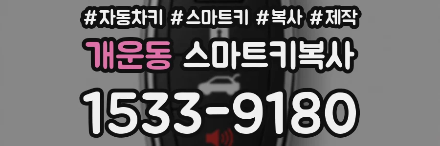 개운동 스마트키복사