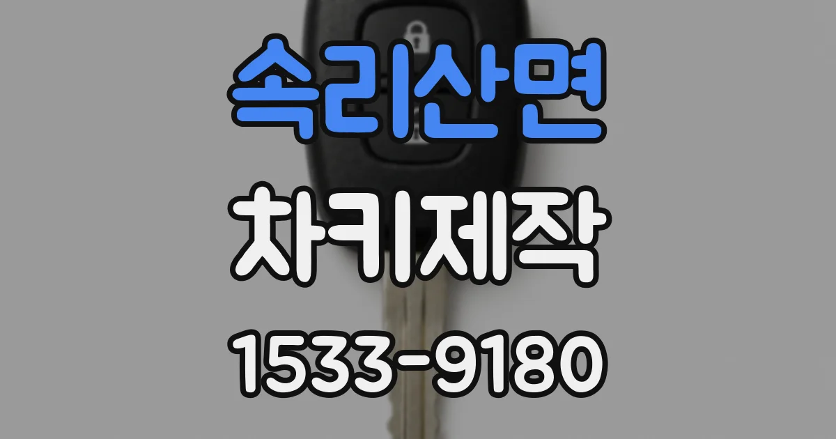 속리산면 차키제작