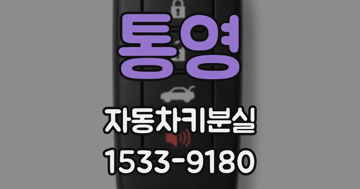 통영 자동차키분실