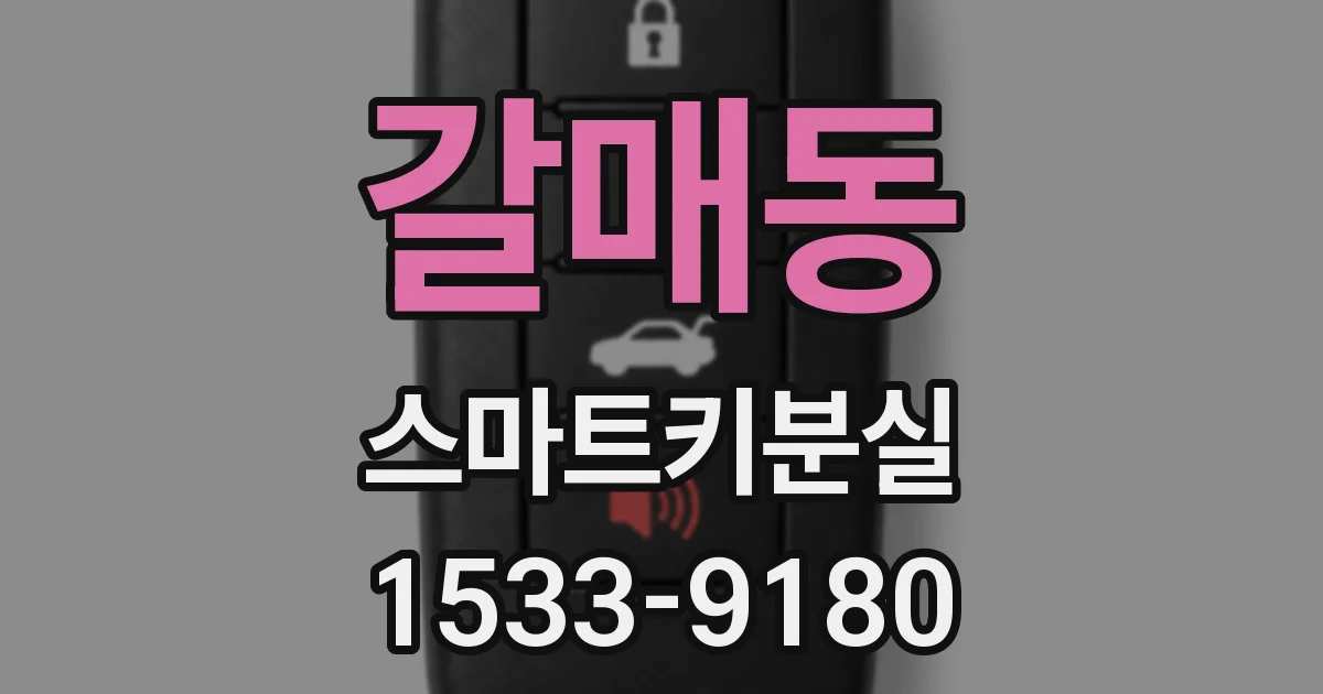 갈매동 스마트키분실