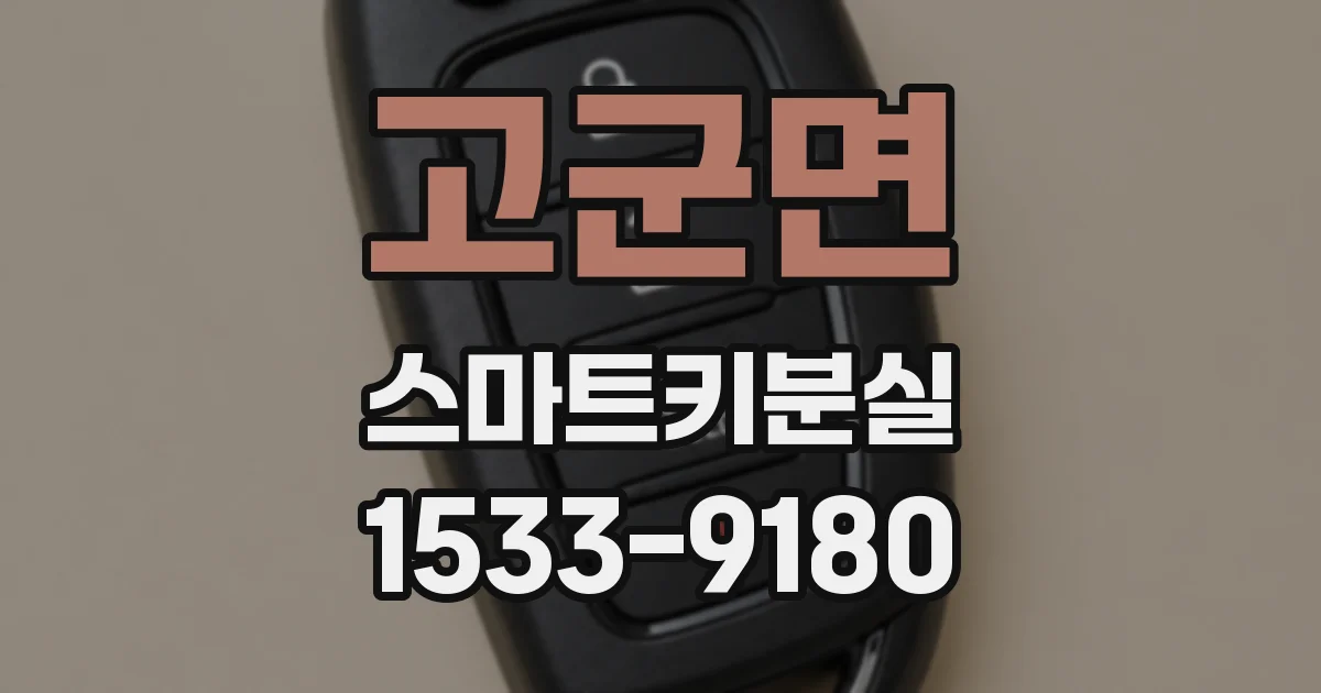 고군면 스마트키분실