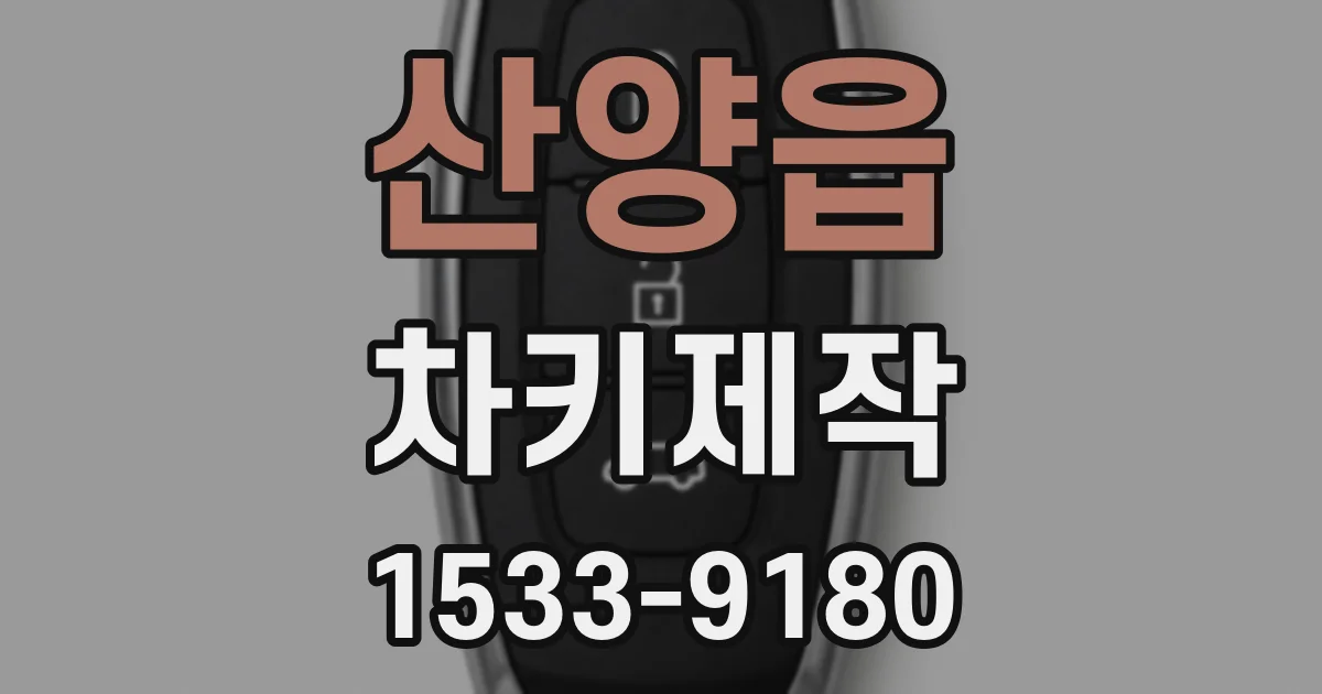 산양읍 차키제작