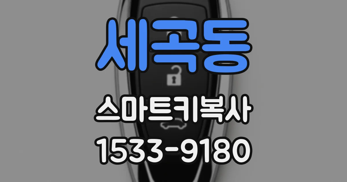 세곡동 스마트키복사