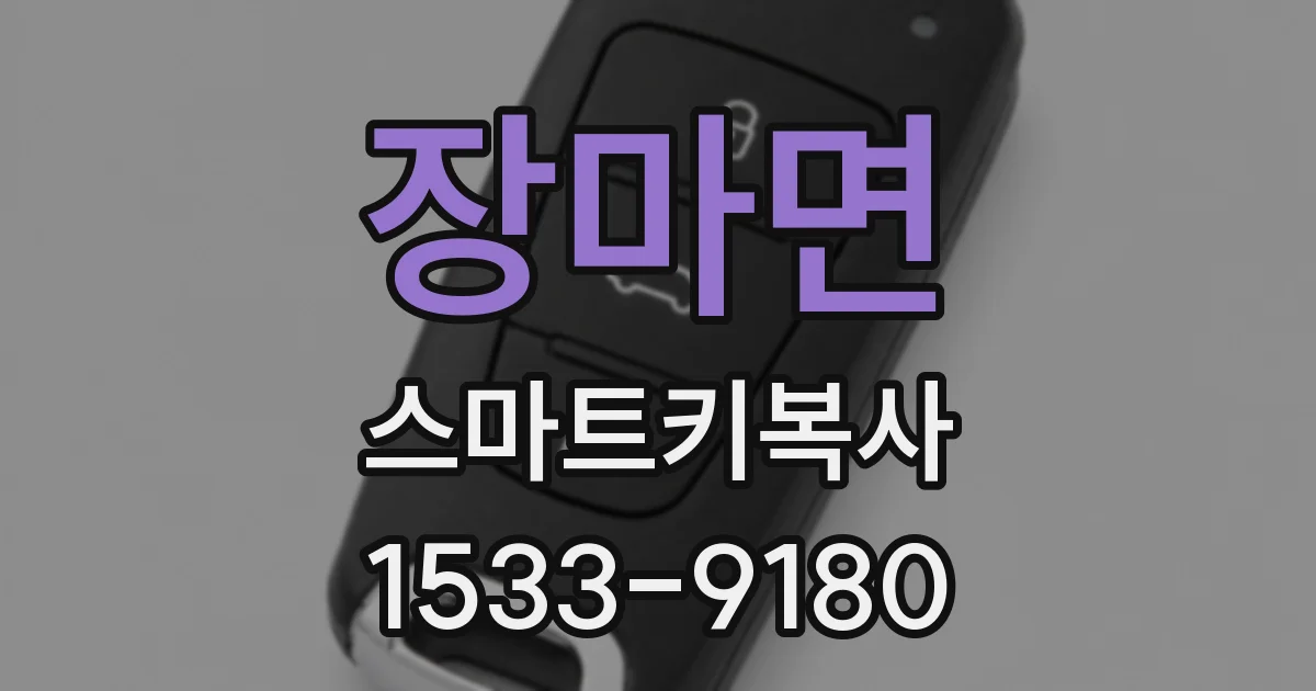 장마면 스마트키복사