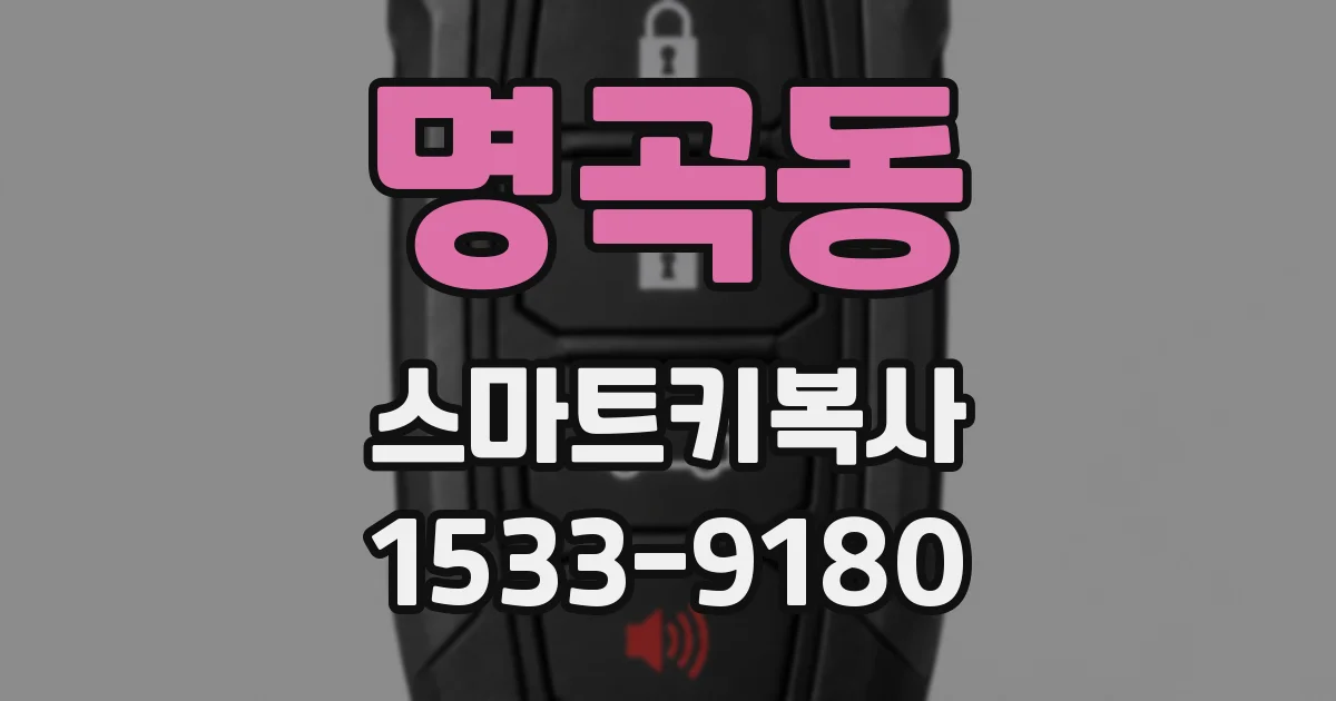 명곡동 스마트키복사