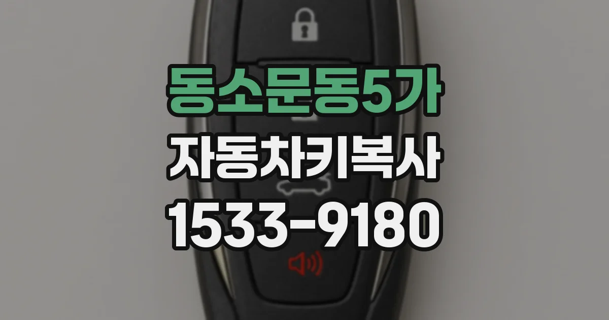 동소문동5가 자동차키복사