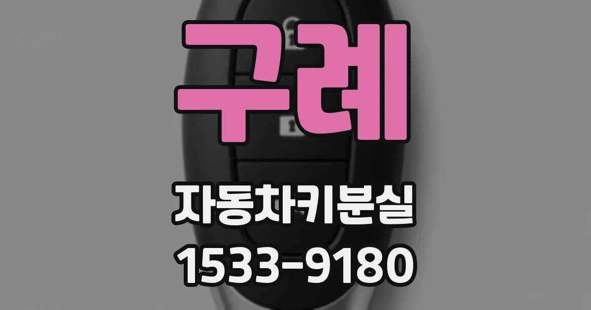 구례 자동차키분실