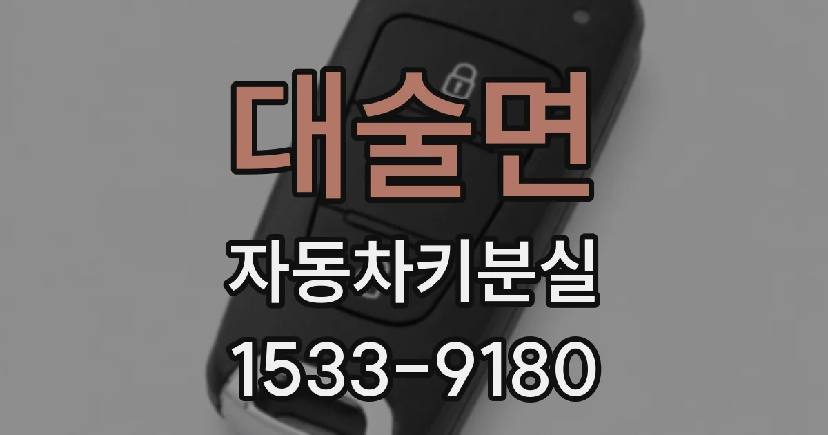 대술면 자동차키분실