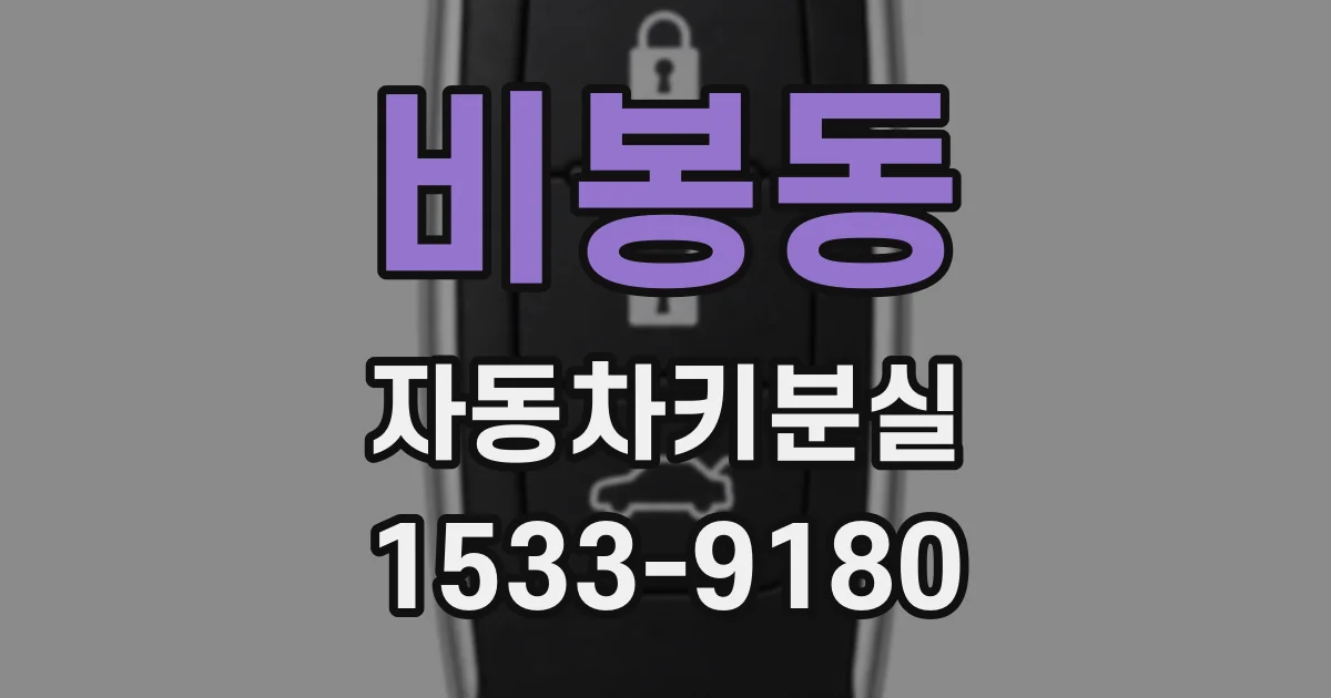 비봉동 자동차키분실
