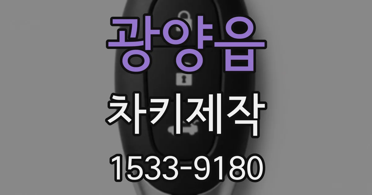 광양읍 차키제작