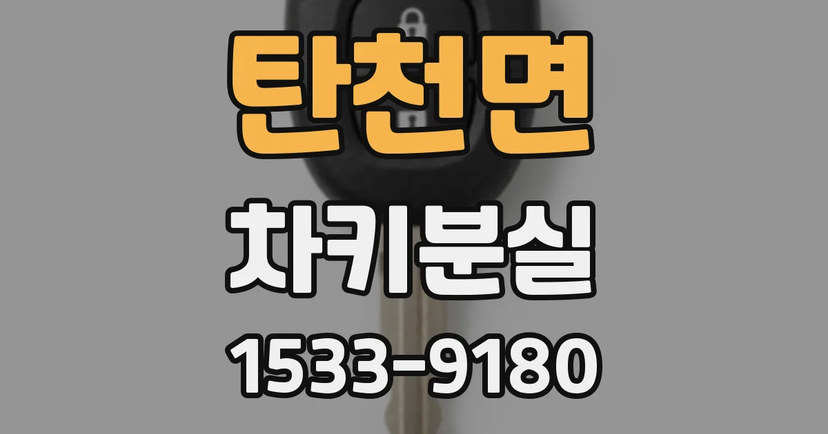 탄천면 차키분실