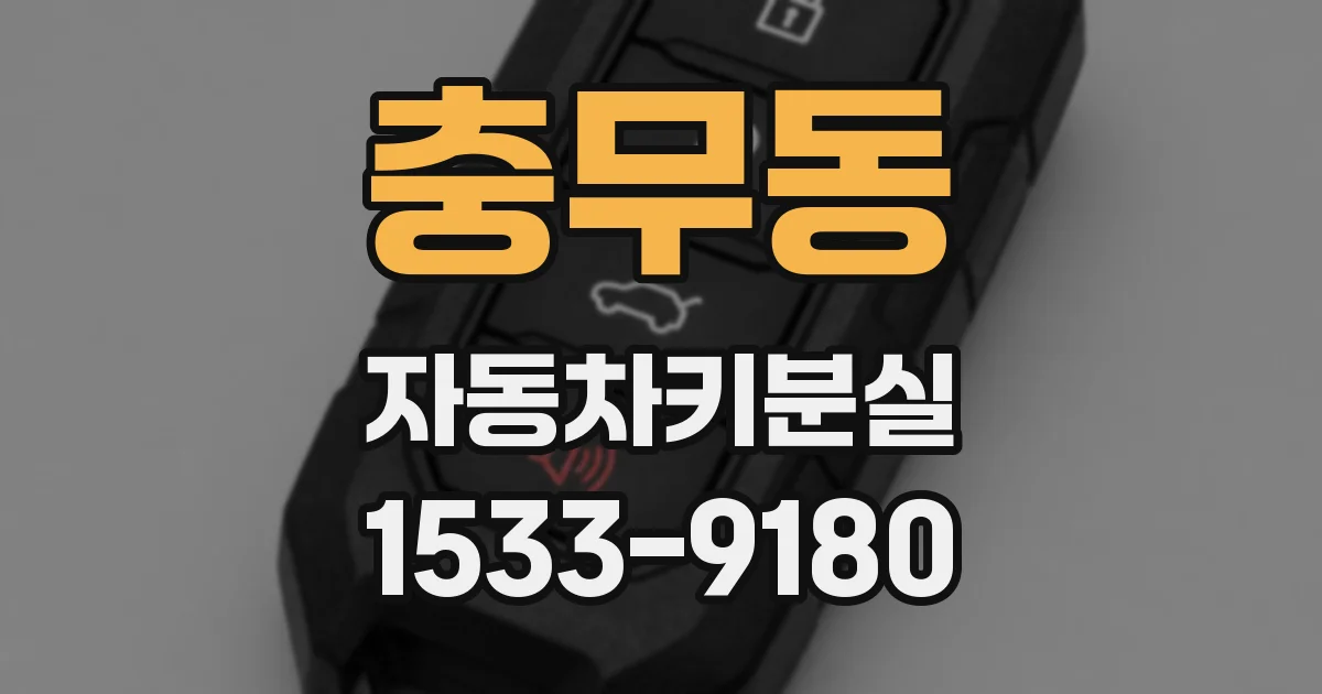 충무동 자동차키분실