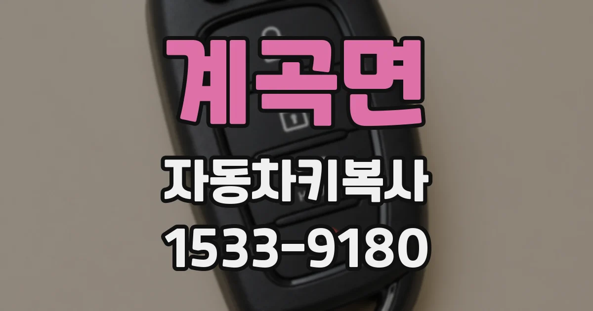 계곡면 자동차키복사