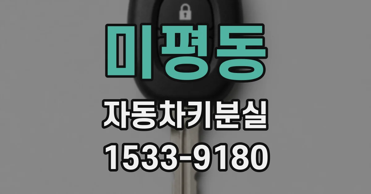 미평동 자동차키분실