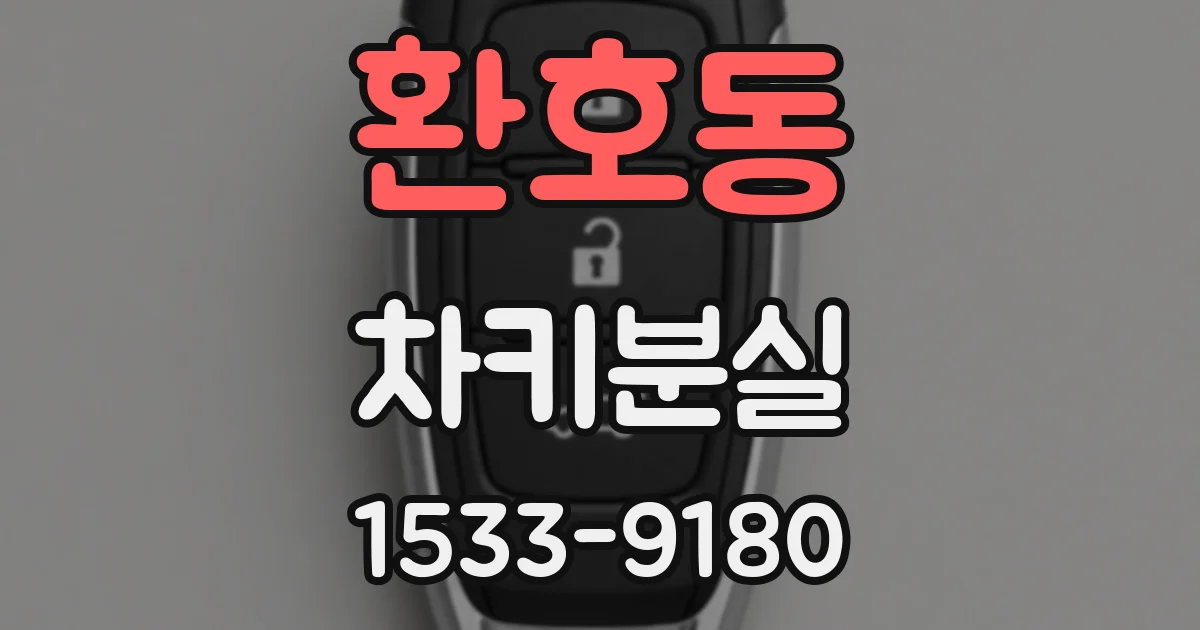 환호동 차키분실