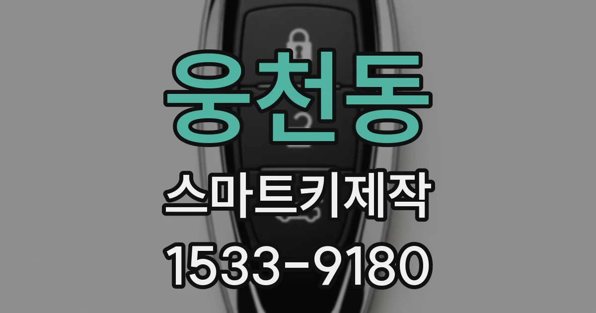 웅천동 스마트키제작