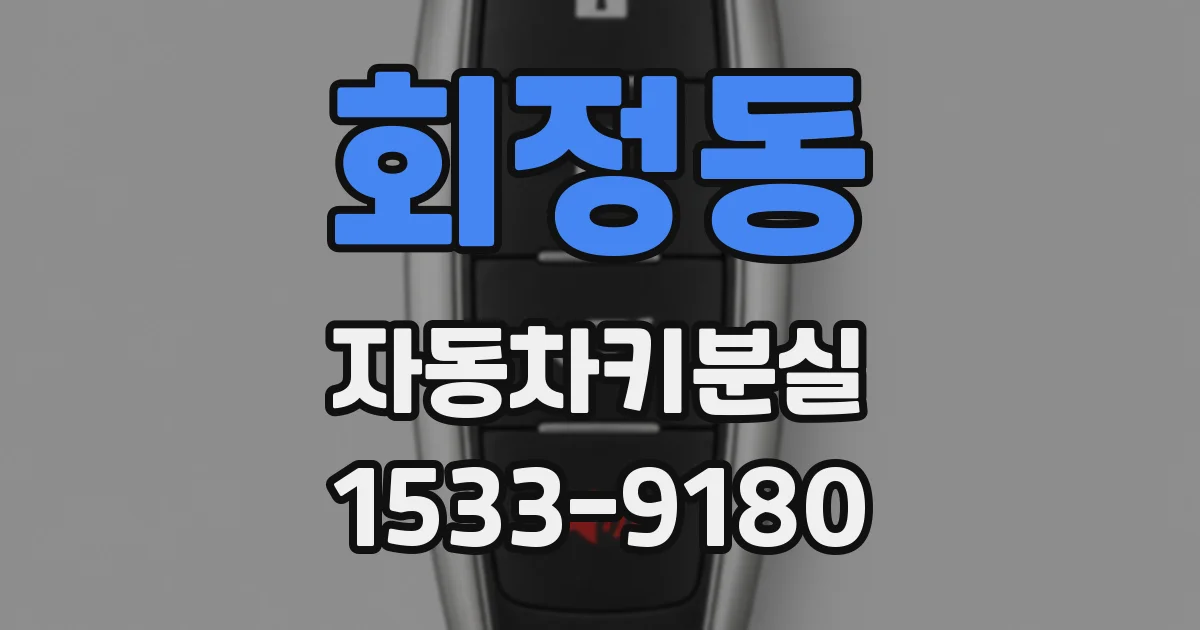 회정동 자동차키분실
